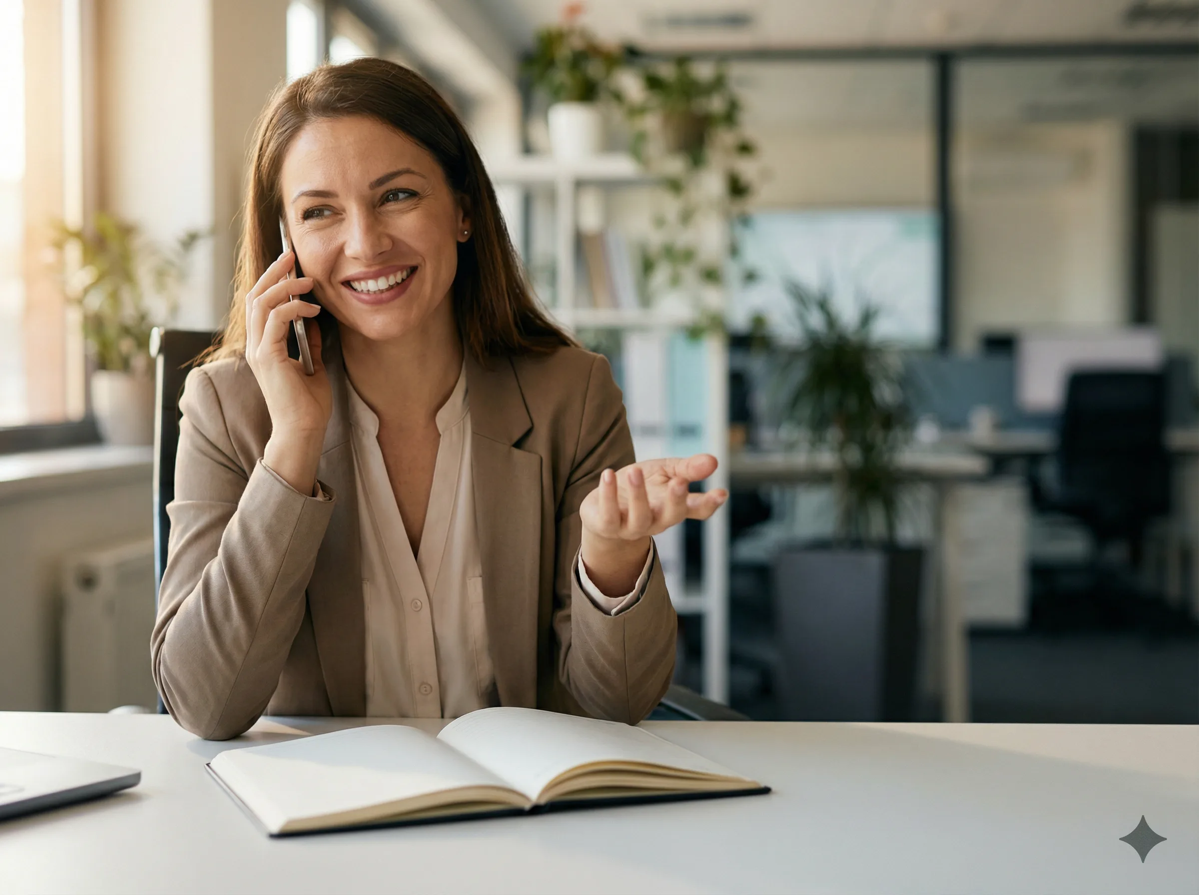 Lead Care coordinator managing ongoing Google Ads campaigns at her desk