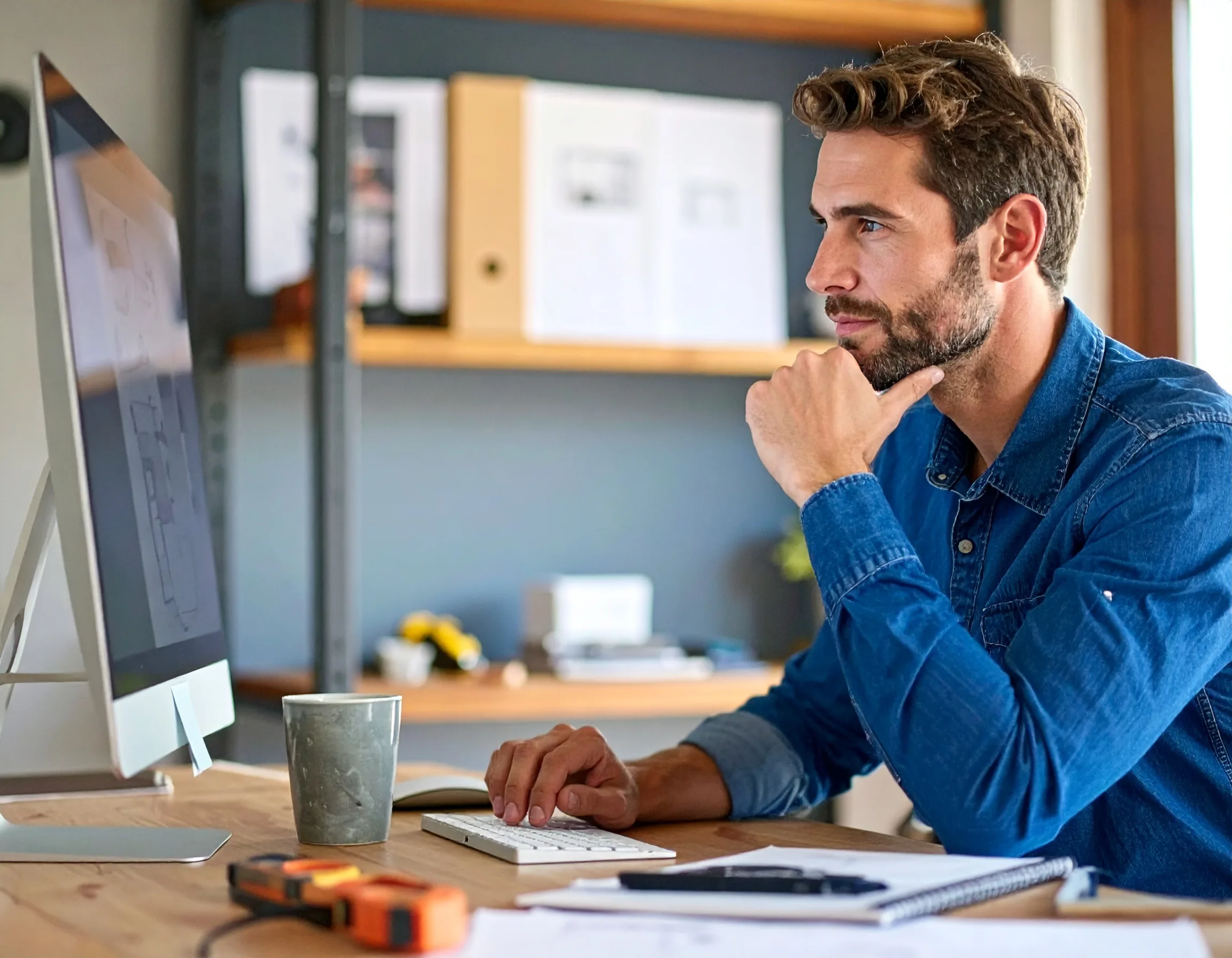 Contractor reviewing unattributed referral sources on screen